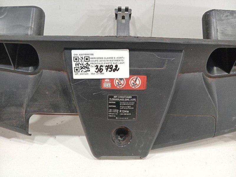 Rivestimento Frontale Parte SUP ANT A2075000155 Mercedes Classe E C207 Coupé 2010
