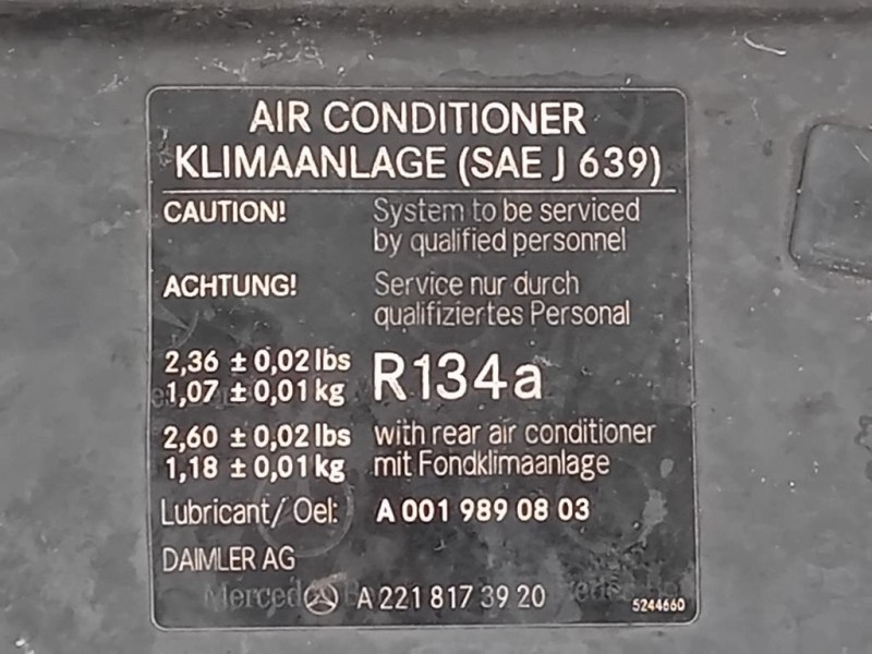 Rivestimento Frontale Parte SUP ANT A2216203434 Mercedes Classe S W221 2006