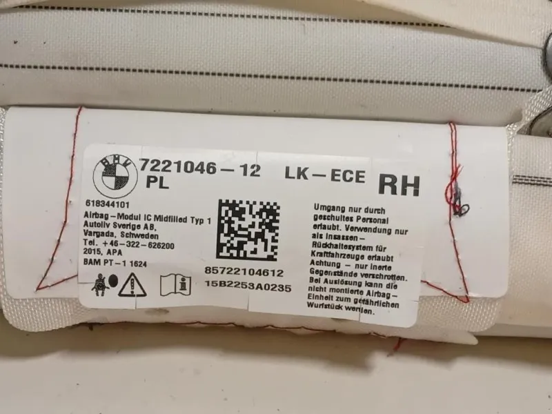 Air-bag A Tendina DX 722104612 Bmw Serie 1 F20 Berlina 2015