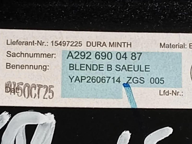 Modanatura Adesiva Porta POST DX A2926900487 Mercedes Classe GLE W166 2015