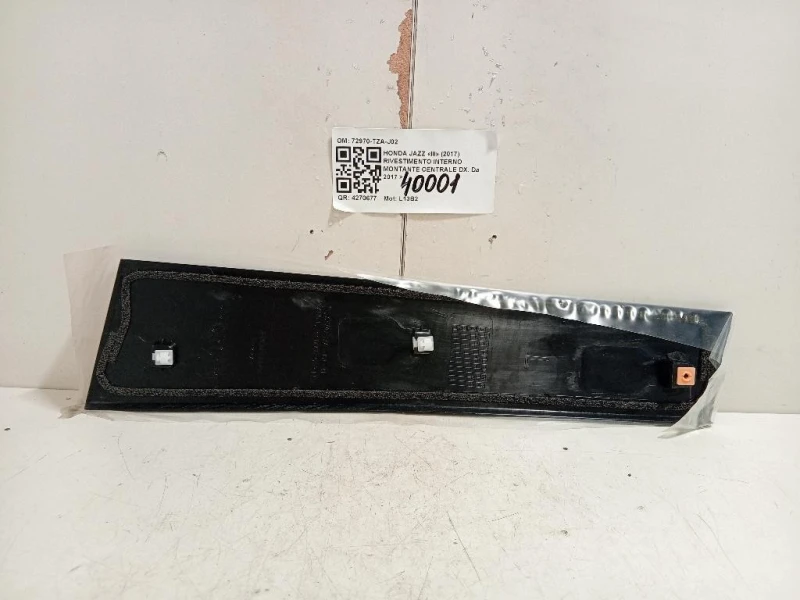 Rivestimento Interno Montante Centrale DX 72970-TZA-J02 Honda JAZZ III 2017