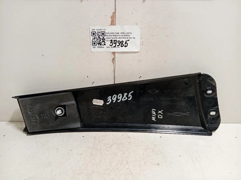 Rivestimento Interno Montante Centrale DX 141421-10 Mini MINI ONE F55 2014