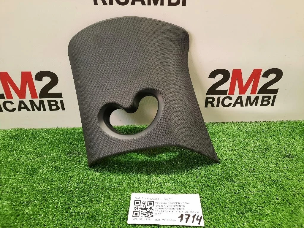 Rivestimento Interno Montante Centrale SUP DX 51437029451 Mini MINI Cooper R50 2001