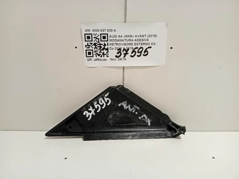 Modanatura Adesiva Retrovisore Esterno DX 8W0 837 638 A Audi A4 8W5 Avant 2015