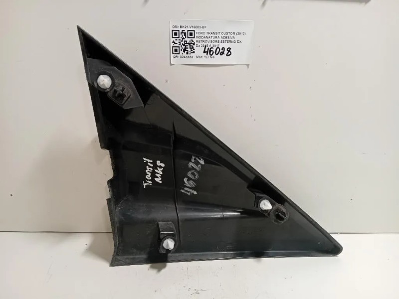 Modanatura Adesiva Retrovisore Esterno DX BK21-V16003-BF Ford Transit Custom I 2013