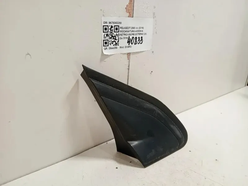 Modanatura Adesiva Retrovisore Esterno DX 9678382280 Peugeot 2008 I 2016