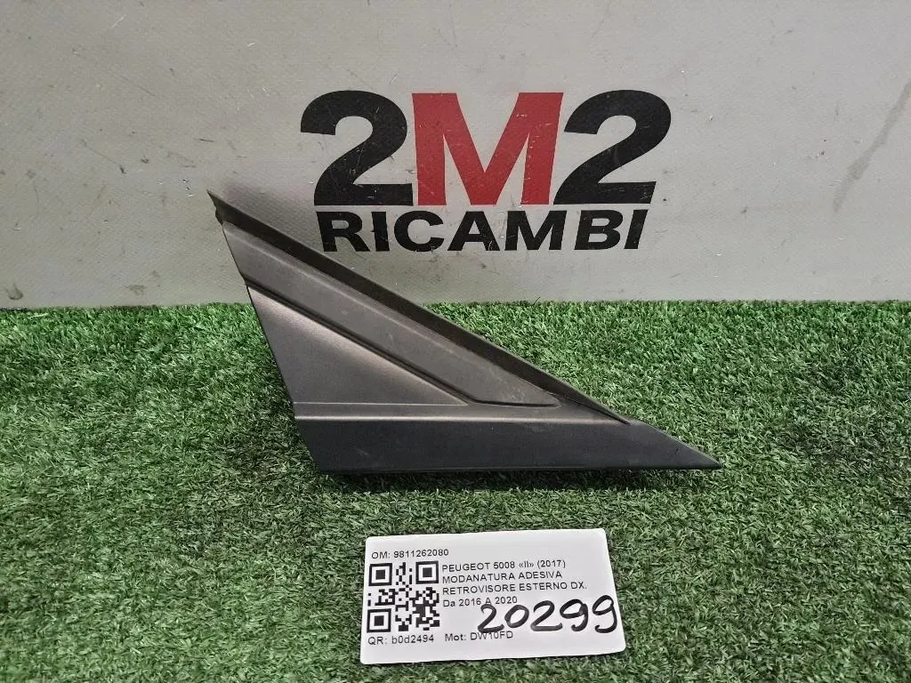 Modanatura Adesiva Retrovisore Esterno DX 9811262080 Peugeot 5008 II 2017