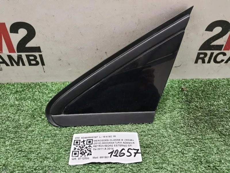 Modanatura Adesiva Retrovisore Esterno SX A2466900187 Mercedes Classe B W246 2012