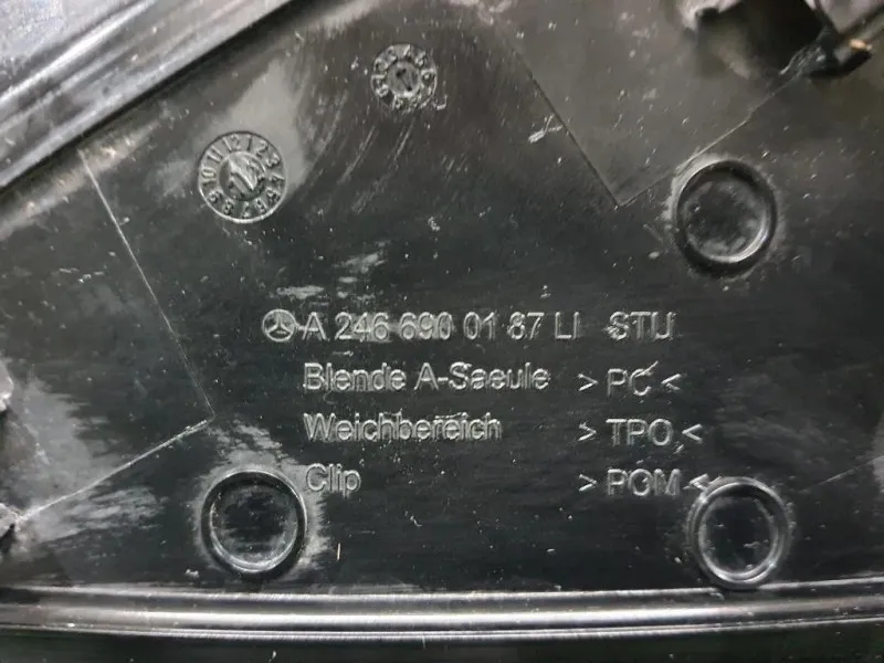 Modanatura Adesiva Retrovisore Esterno SX A2466900187 Mercedes Classe B W246 2012