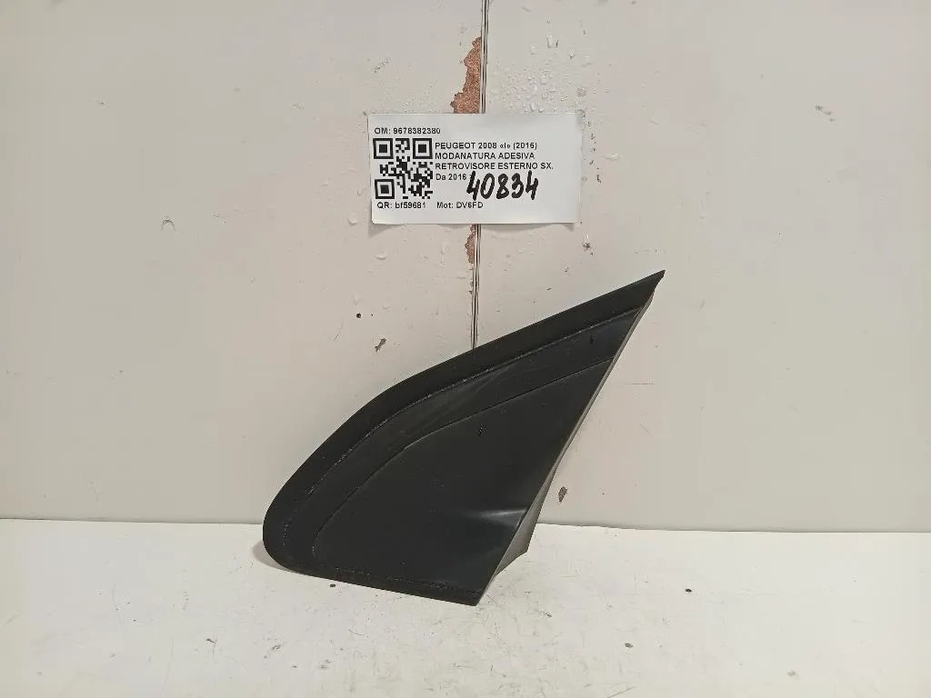 Modanatura Adesiva Retrovisore Esterno SX 9678382380 Peugeot 2008 I 2016