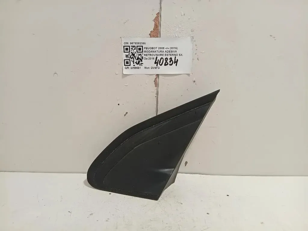 Modanatura Adesiva Retrovisore Esterno SX 9678382380 Peugeot 2008 I 2016