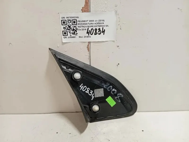 Modanatura Adesiva Retrovisore Esterno SX 9678382380 Peugeot 2008 I 2016