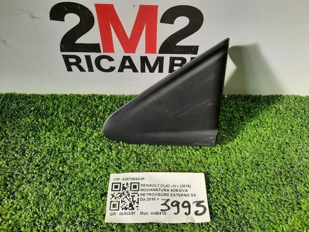 Modanatura Adesiva Retrovisore Esterno SX 638758663R Renault CLIO IV 2016
