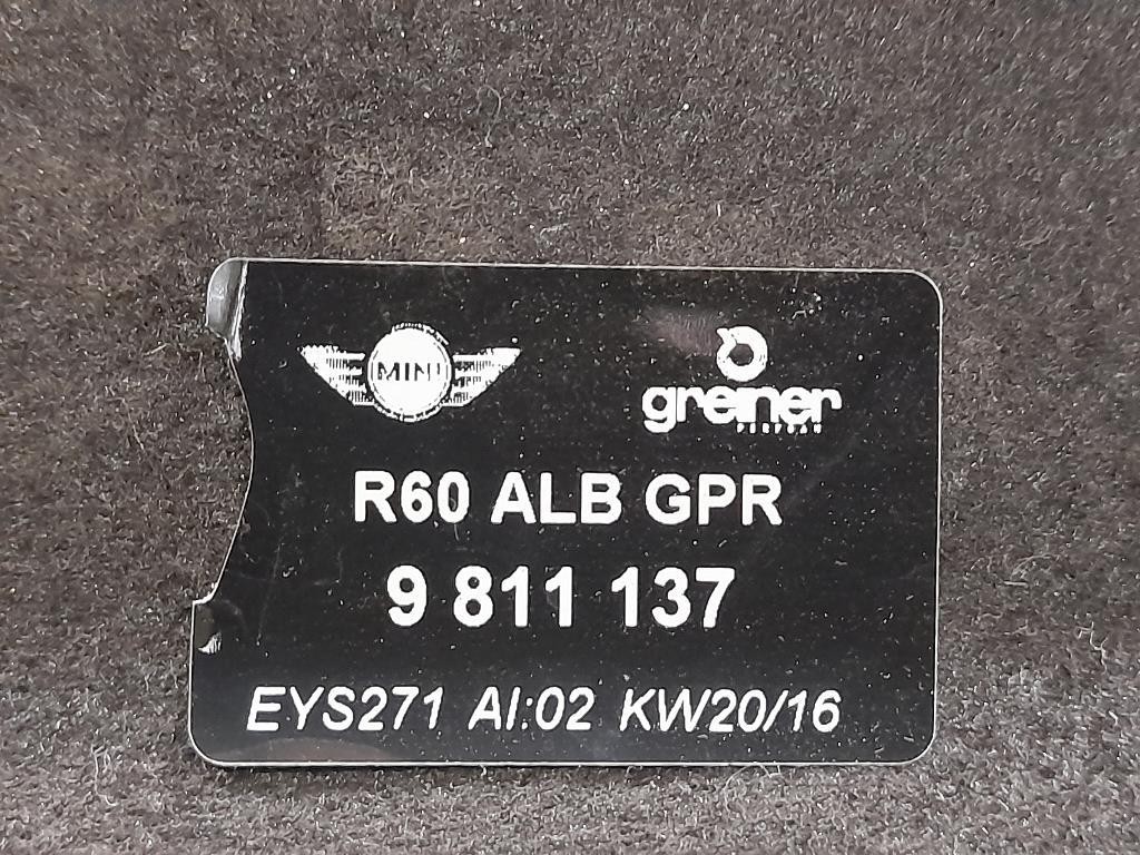 Rivestimento VANO Bagagliaio POST 9811137 Mini Countryman ONE R60 2010