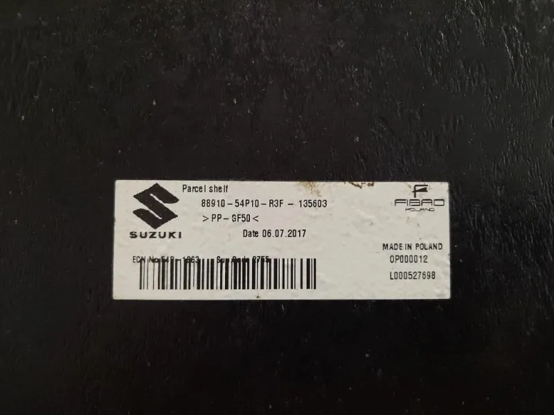 Rivestimento VANO Bagagliaio POST 8891054P10 Suzuki Vitara II 2015