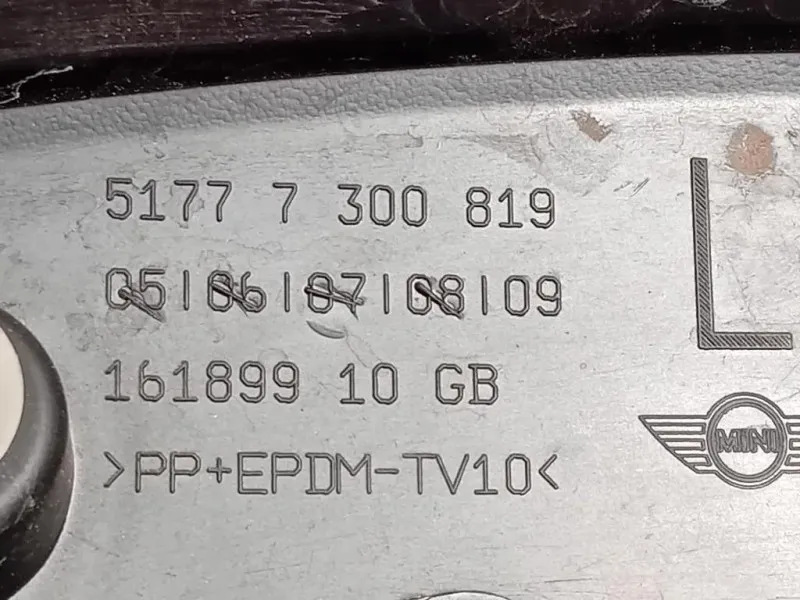 Modanatura Paracolpi Parafango ANT SX 5177 7300819 Mini MINI Cooper F56 2014