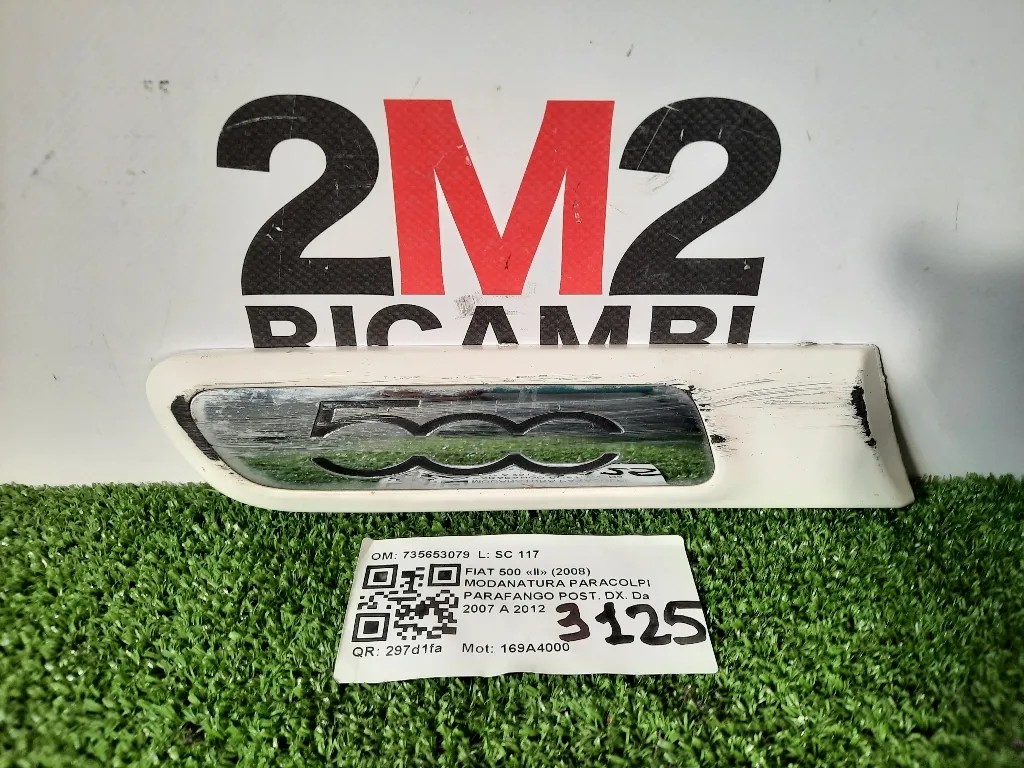 Modanatura Paracolpi Parafango POST DX 735431948 Fiat 500 II 2008