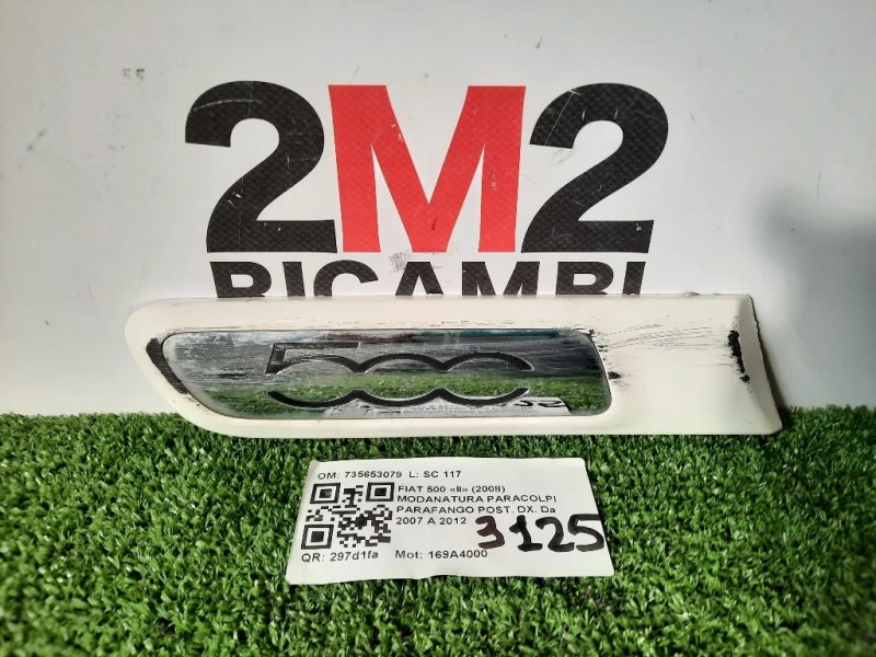 Modanatura Paracolpi Parafango POST DX 735431948 Fiat 500 II 2008