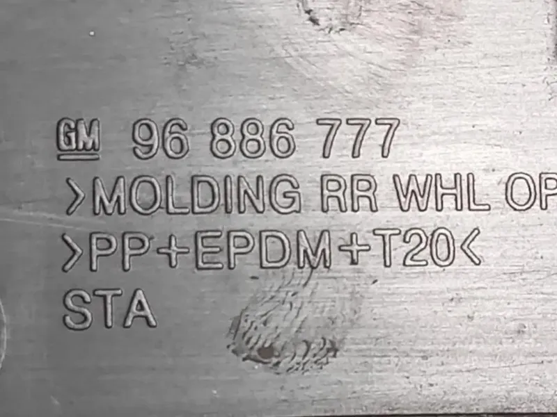 Modanatura Paracolpi Parafango POST SX 96886777 Chevrolet Orlando 2011