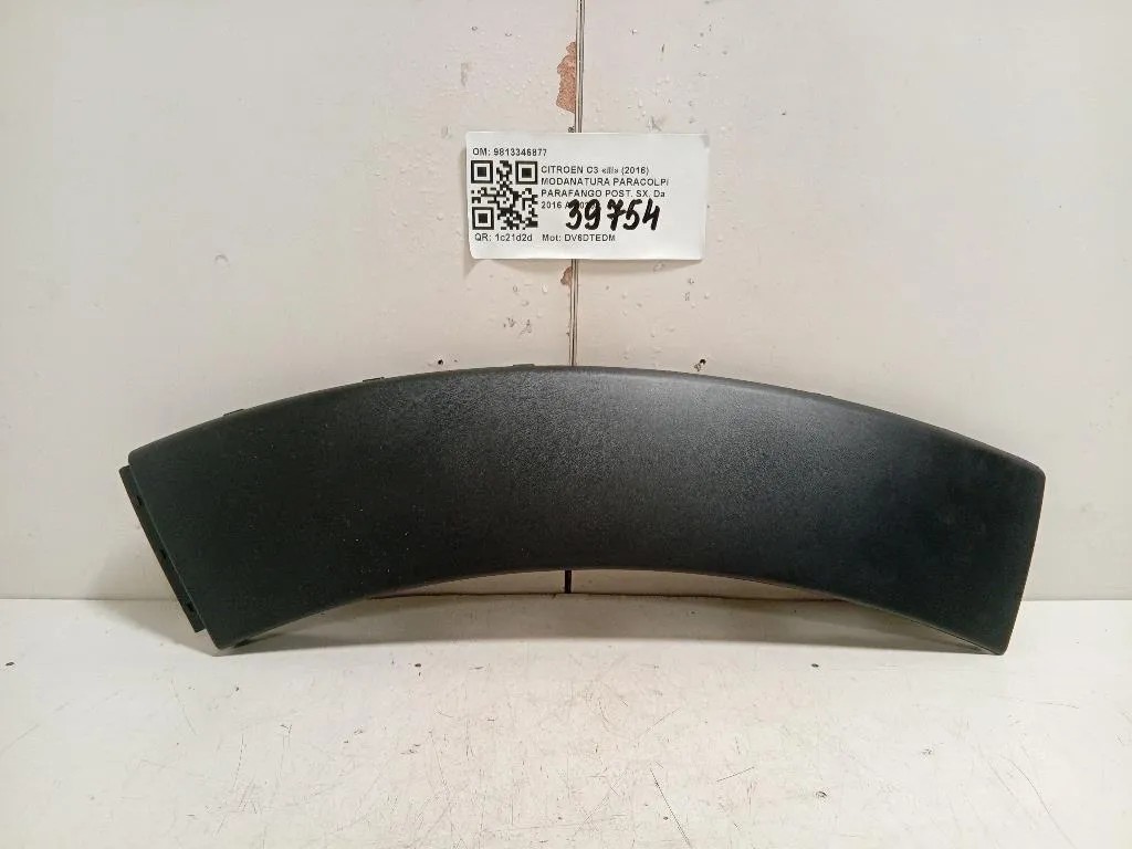 Modanatura Paracolpi Parafango POST SX 9813346877 Citroen C3 III 2016