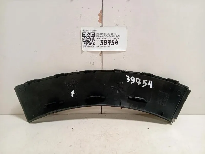Modanatura Paracolpi Parafango POST SX 9813346877 Citroen C3 III 2016