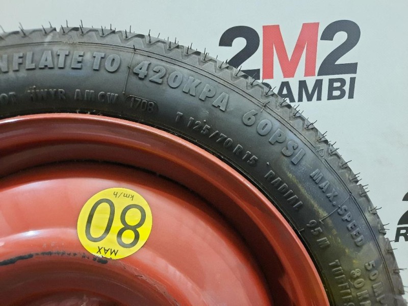 Ruotino DI Scorta POST T12570 R15 95M Suzuki Splash 2008