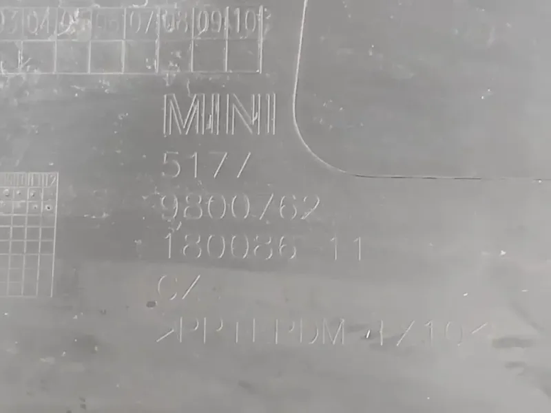 Modanatura Paracolpi Passaruota ANT DX 5177 9800762 Mini MINI ONE F55 2014