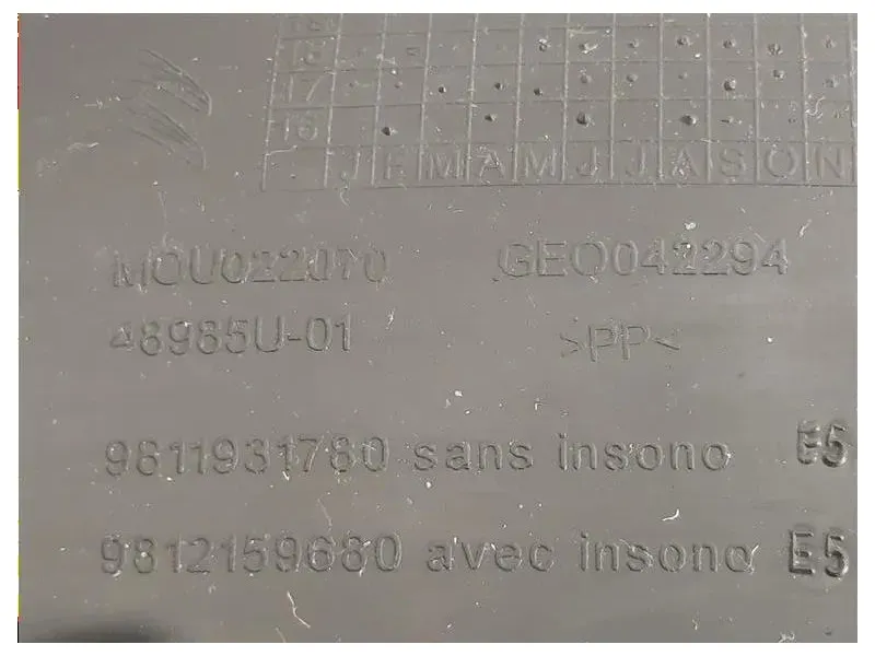 Modanatura Paracolpi Passaruota POST SX 9812159680 Citroen C3 III 2016