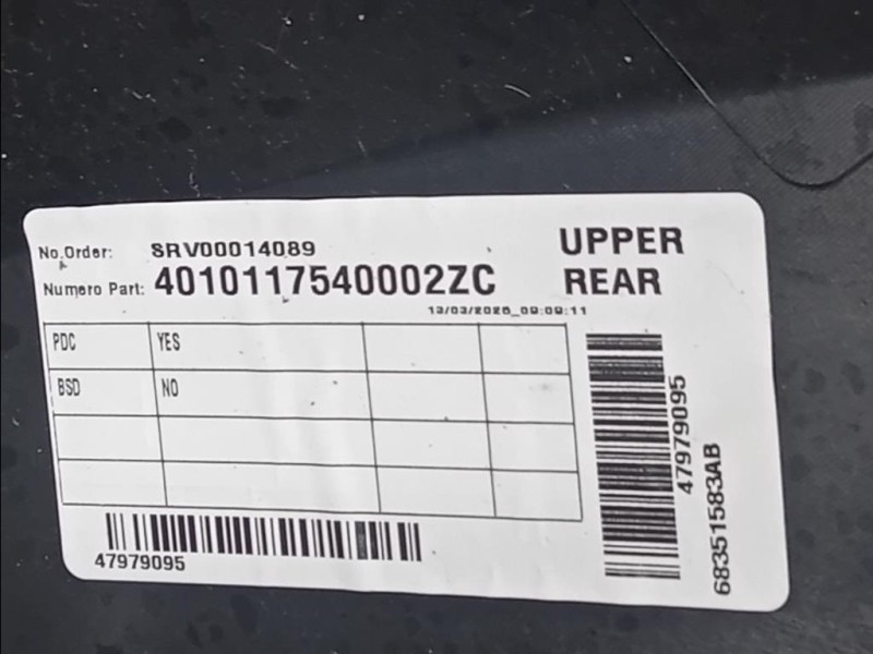 Paraurti POST 68351583AB Jeep Compass III 2017