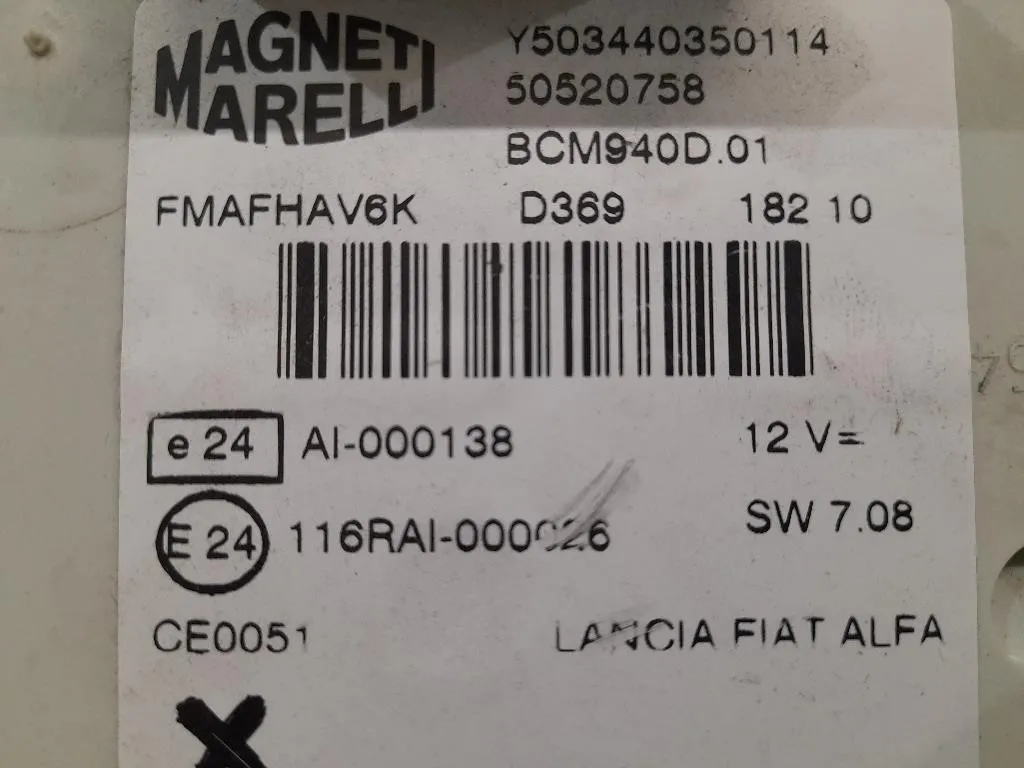 Scatola Fusibili 50520758 Alfa Romeo Giulietta 2010