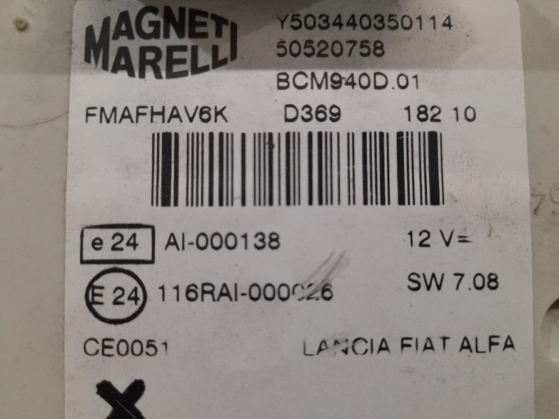 Scatola Fusibili 50520758 Alfa Romeo Giulietta 2010