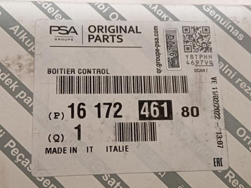 Scatola Fusibili 1617246180 Citroen Jumper III 2014