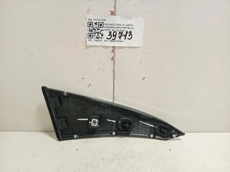 Modanatura Portello POST SX 1617411080 Peugeot 3008 II 2016