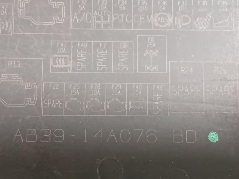 Scatola Fusibili AB39-14A076-BD Ford Ranger IV 2012