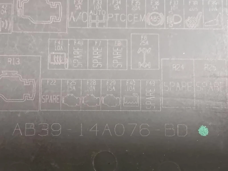 Scatola Fusibili AB39-14A076-BD Ford Ranger IV 2012