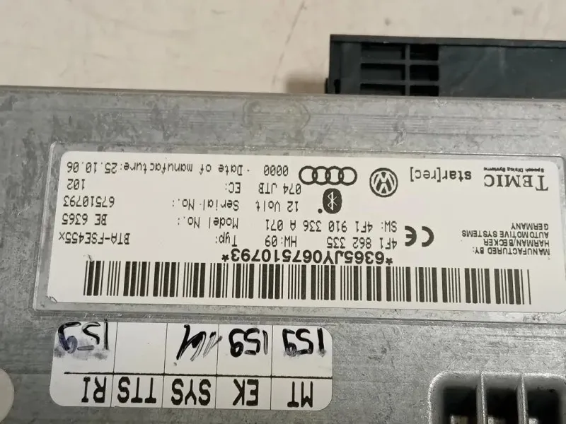 Modulo Bluetooth 4F1 862 335 Audi A6 4a5c8 Avant 2018