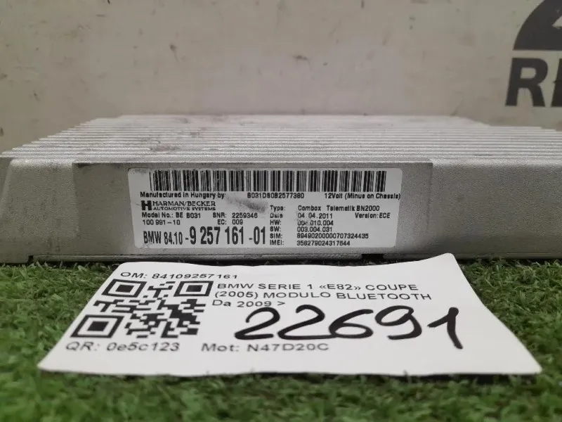 Modulo Bluetooth 84109257161 Bmw Serie 1 E82 Coupe 2005