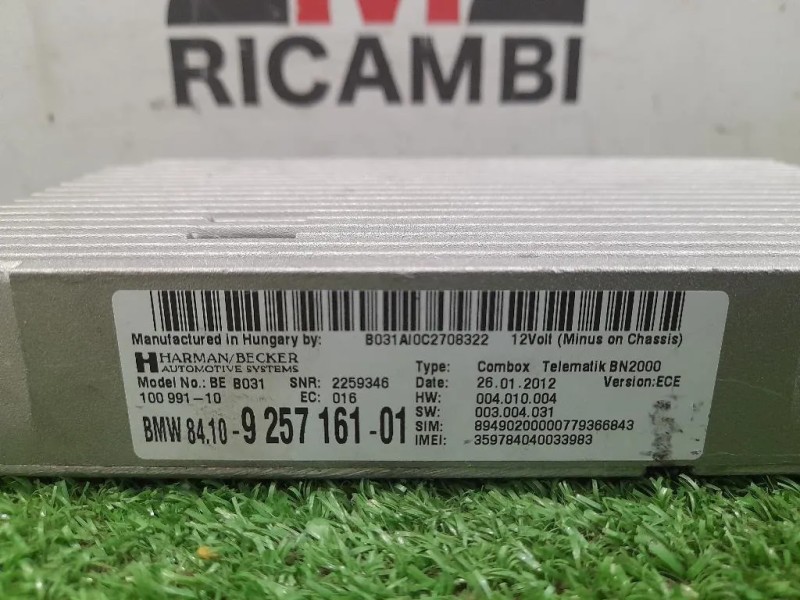 Modulo Bluetooth 9257161 Bmw Serie 3 E93 Cabrio 2007