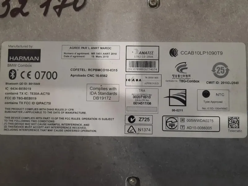 Modulo Bluetooth 8410-9244189-01 Bmw Serie 5 F10 Berlina 2010