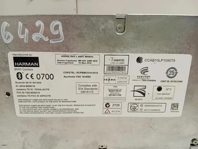 Modulo Bluetooth 9 257 151-01 Bmw Serie 5 F10 Berlina 2010