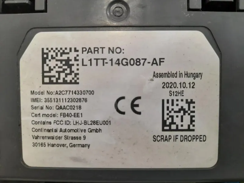 Modulo Bluetooth L1TT14G087AF Ford PUMA II 2019