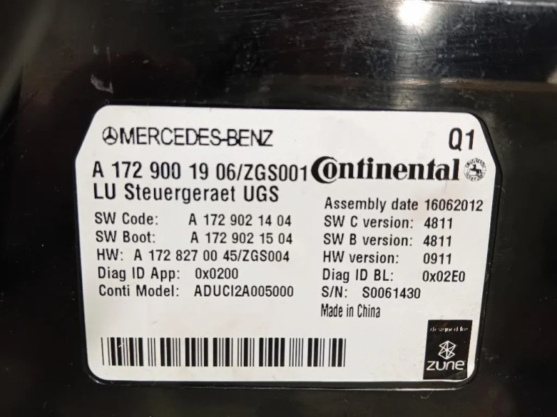 Modulo Bluetooth A1729001906 Mercedes Classe C W204 2011