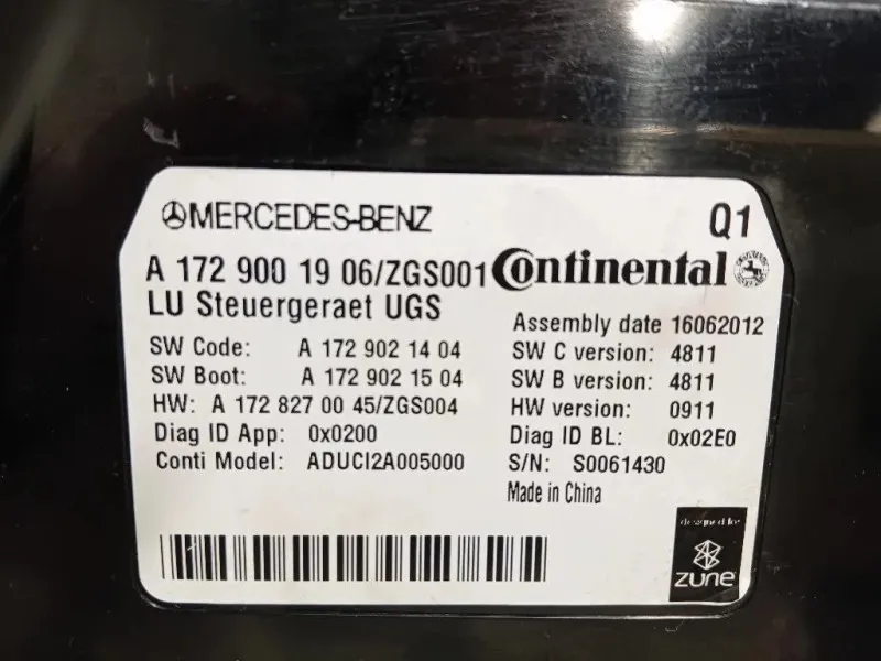 Modulo Bluetooth A1729001906 Mercedes Classe C W204 2011