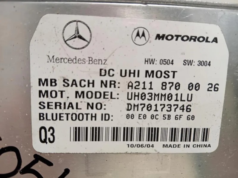 Modulo Bluetooth A2118700026 Mercedes Classe E W211 2002