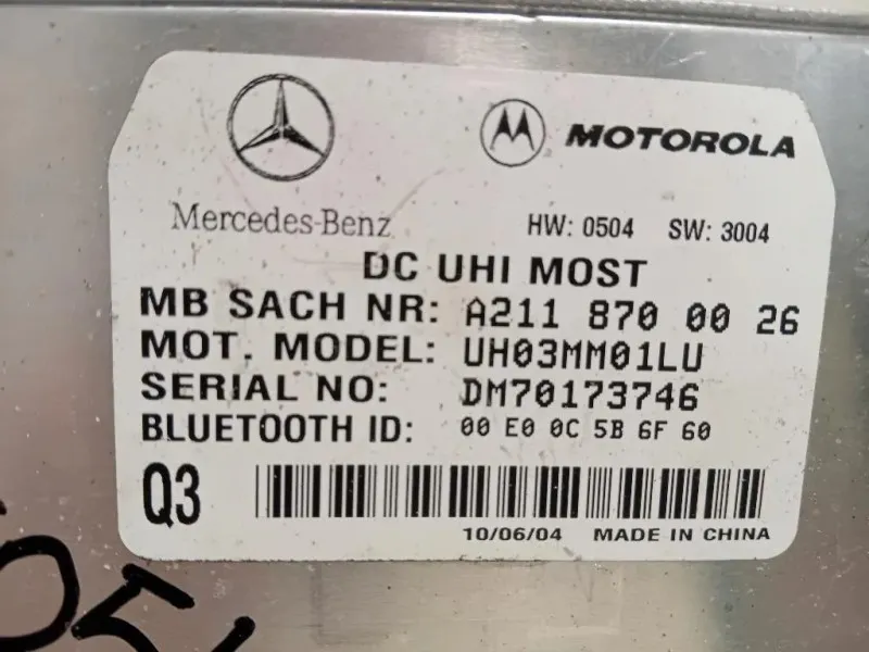 Modulo Bluetooth A2118700026 Mercedes Classe E W211 2002