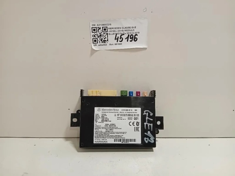 Modulo Bluetooth A2139002210 Mercedes Classe GLE W166 2015