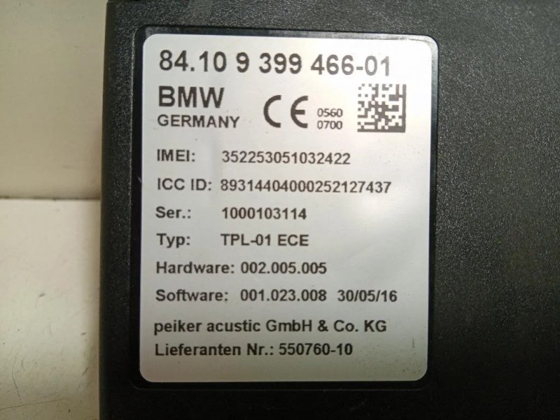 Modulo Bluetooth 8410 9399466-01 Mini MINI Clubman F54 2019