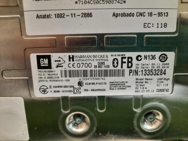 Modulo Bluetooth 13353284 Opel Astra J 2010