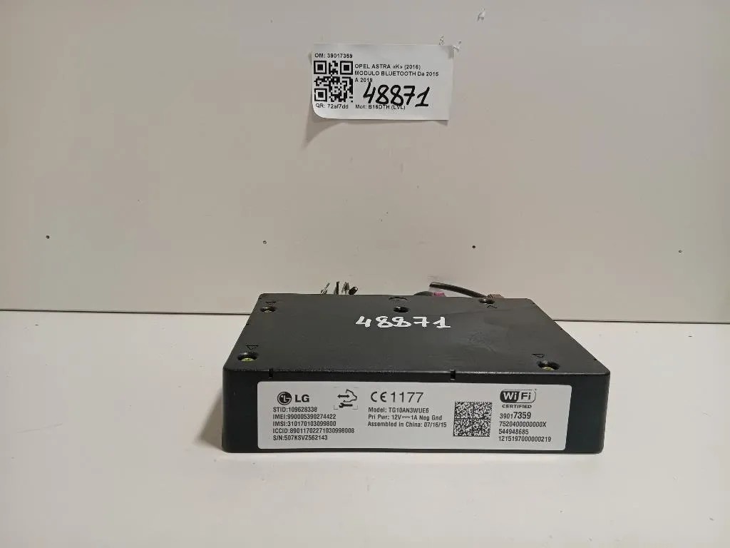 Modulo Bluetooth 39017359 Opel Astra K 2016