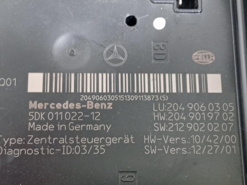 Scatola Fusibili 5DK011022-12 Mercedes Classe C W204 2011